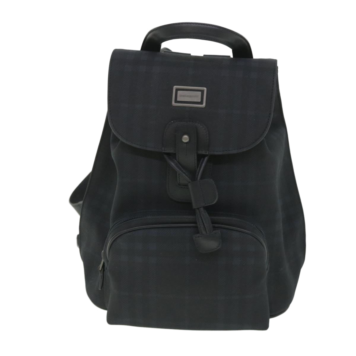 BURBERRY Nova Check Backpack Nylon Black Auth ki3564