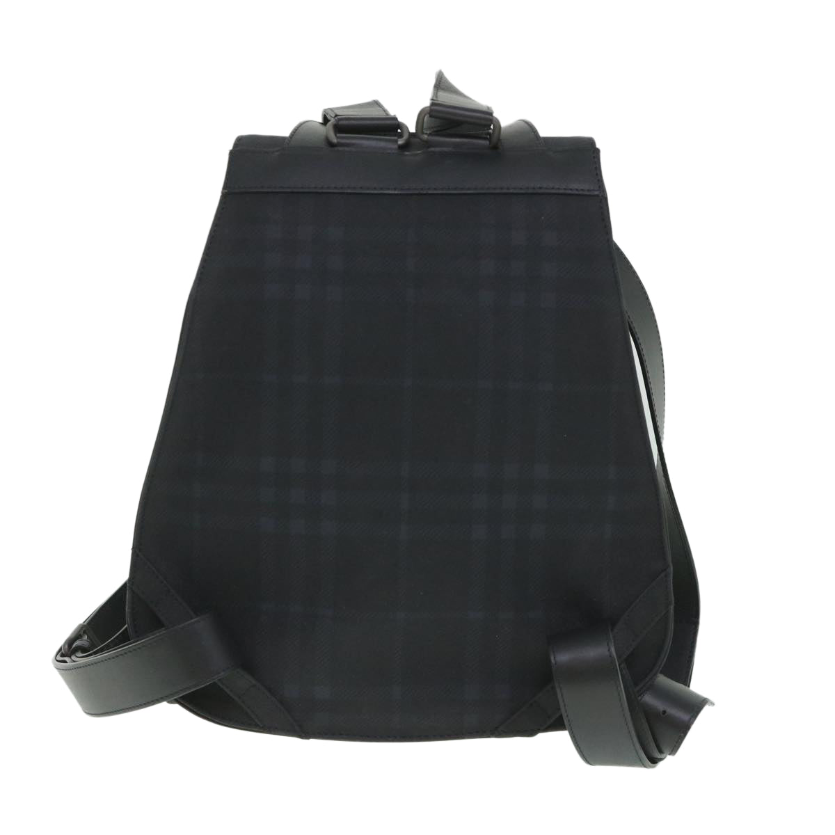 BURBERRY Nova Check Backpack Nylon Black Auth ki3564