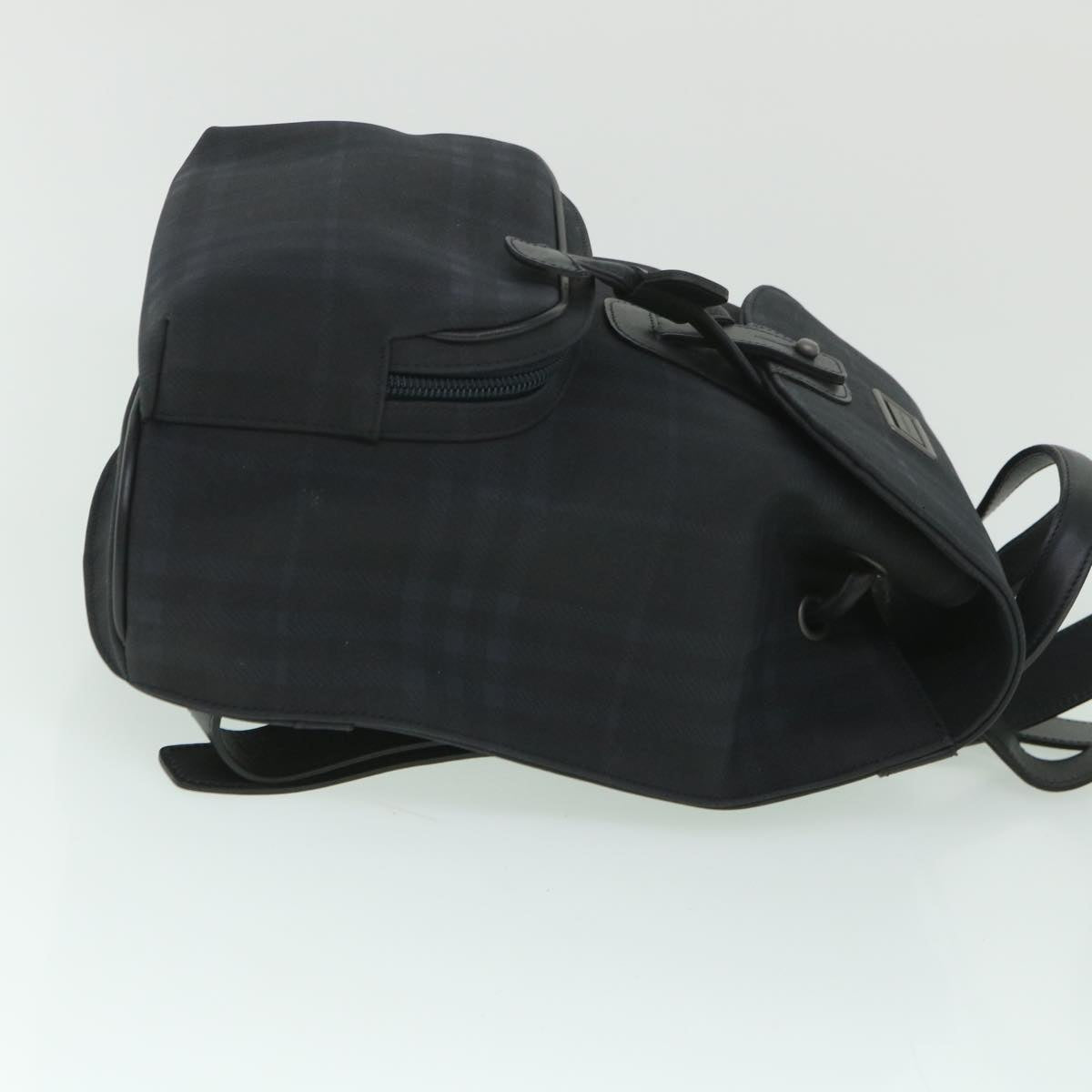 BURBERRY Nova Check Backpack Nylon Black Auth ki3564