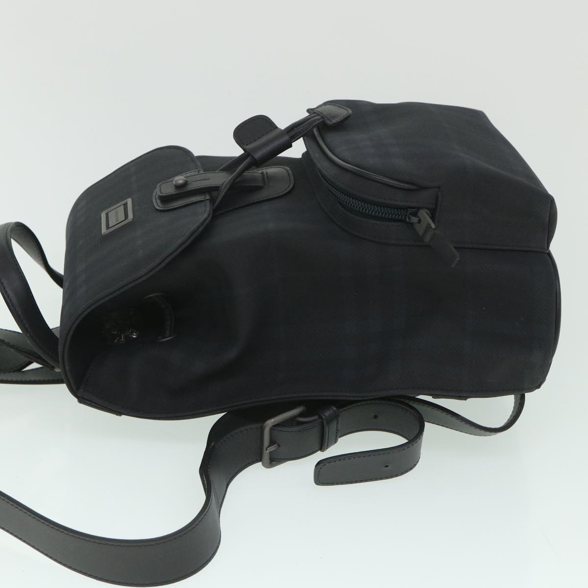 BURBERRY Nova Check Backpack Nylon Black Auth ki3564