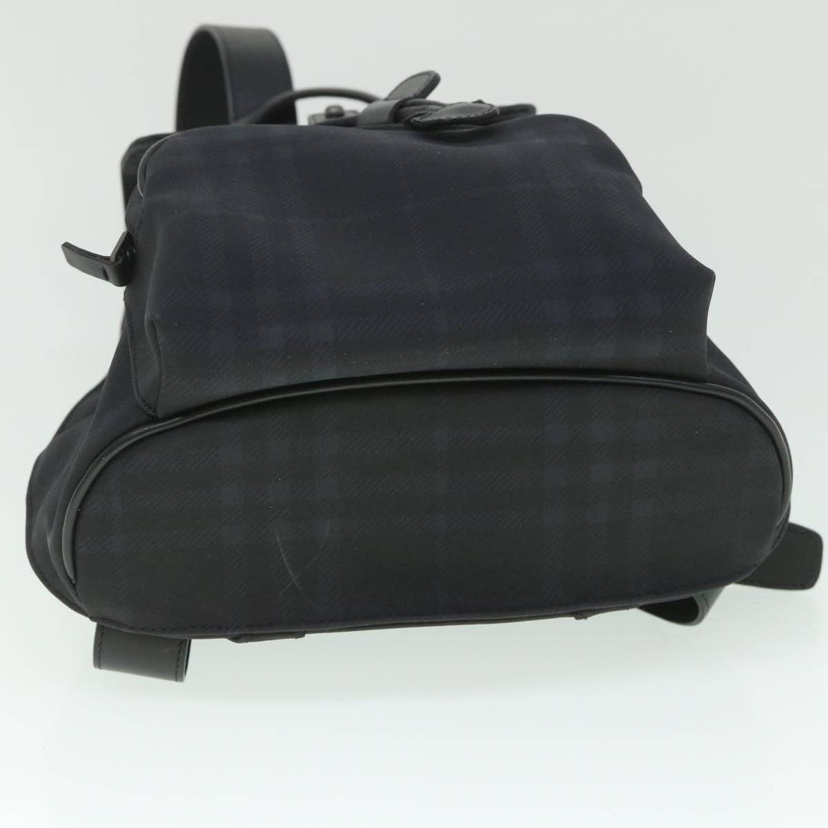 BURBERRY Nova Check Backpack Nylon Black Auth ki3564