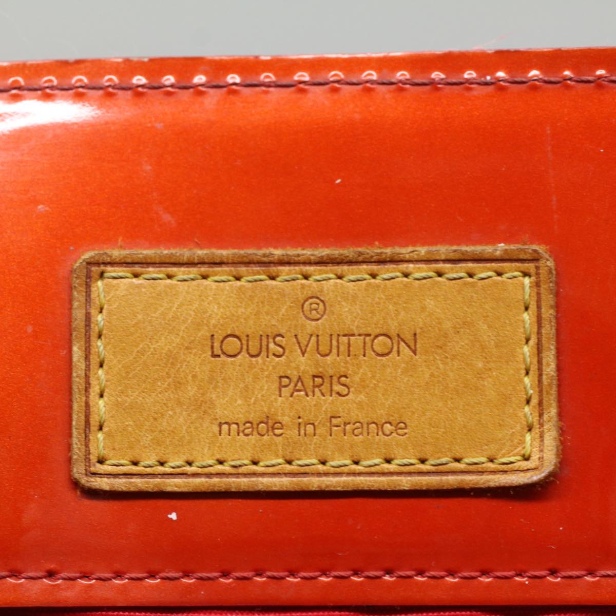 LOUIS VUITTON Monogram Vernis Reade PM Hand Bag Red M91088 LV Auth ki3572