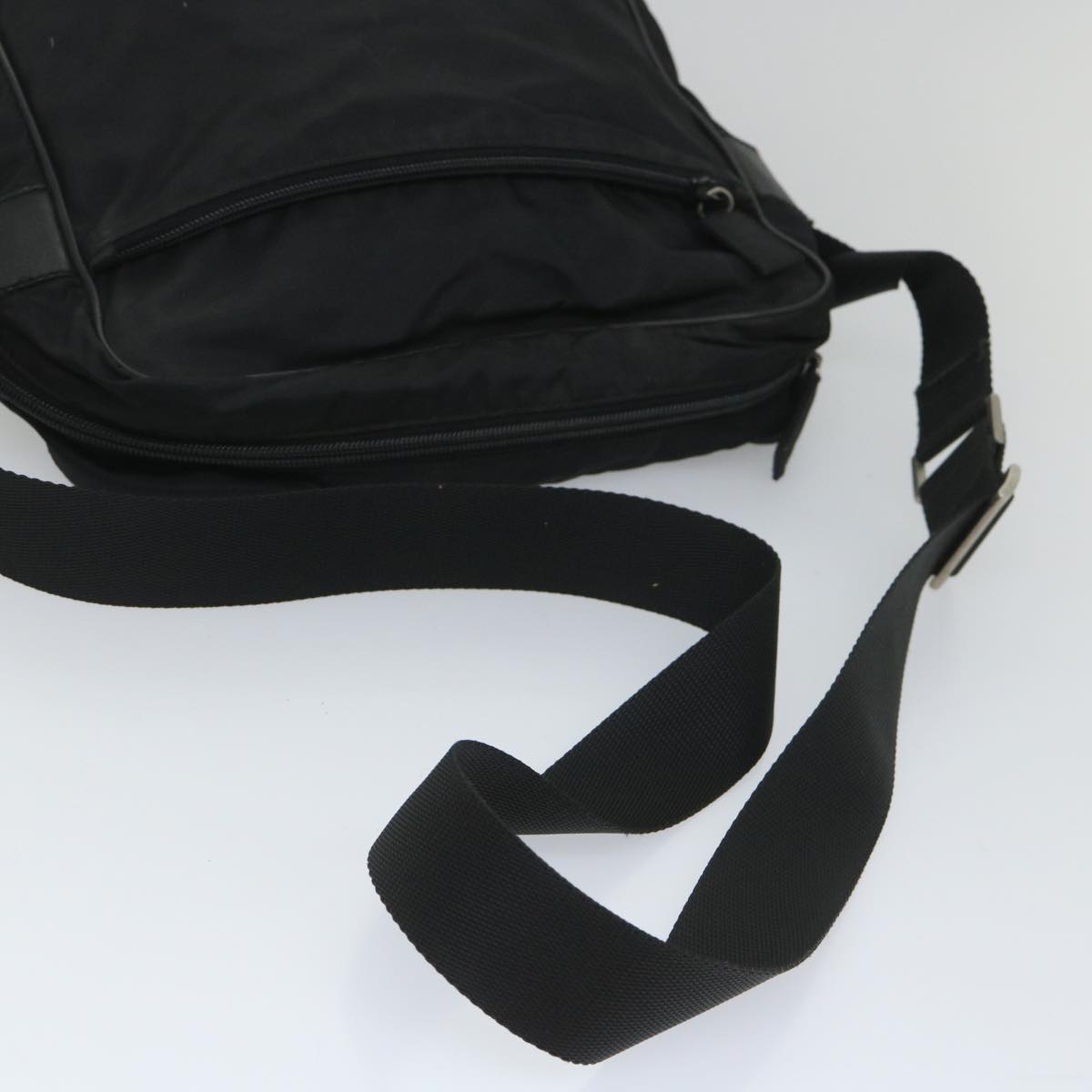 PRADA Shoulder Bag Nylon Black Auth ki3577