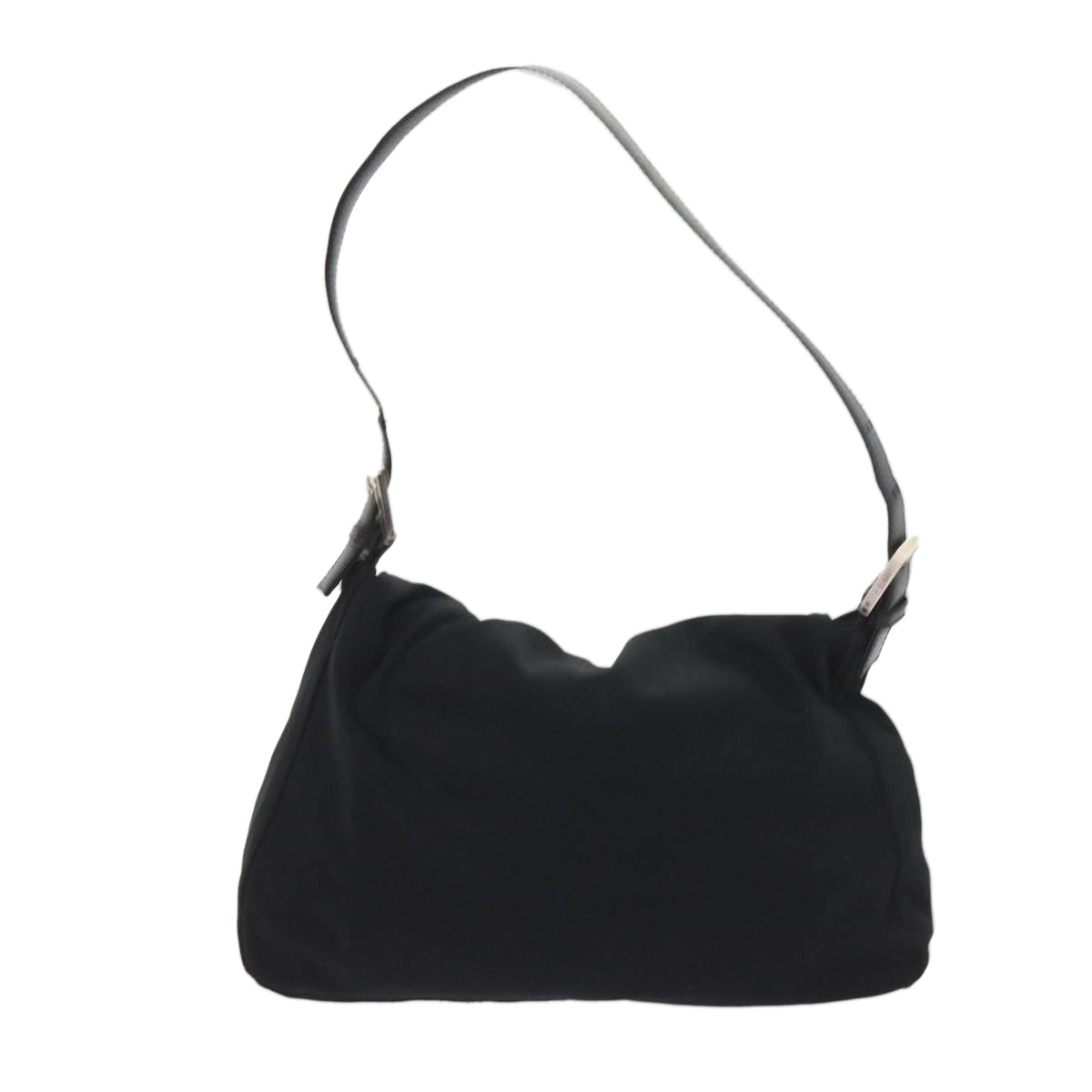 FENDI Mamma Baguette Shoulder Bag Nylon Black Auth ki3586 - 0