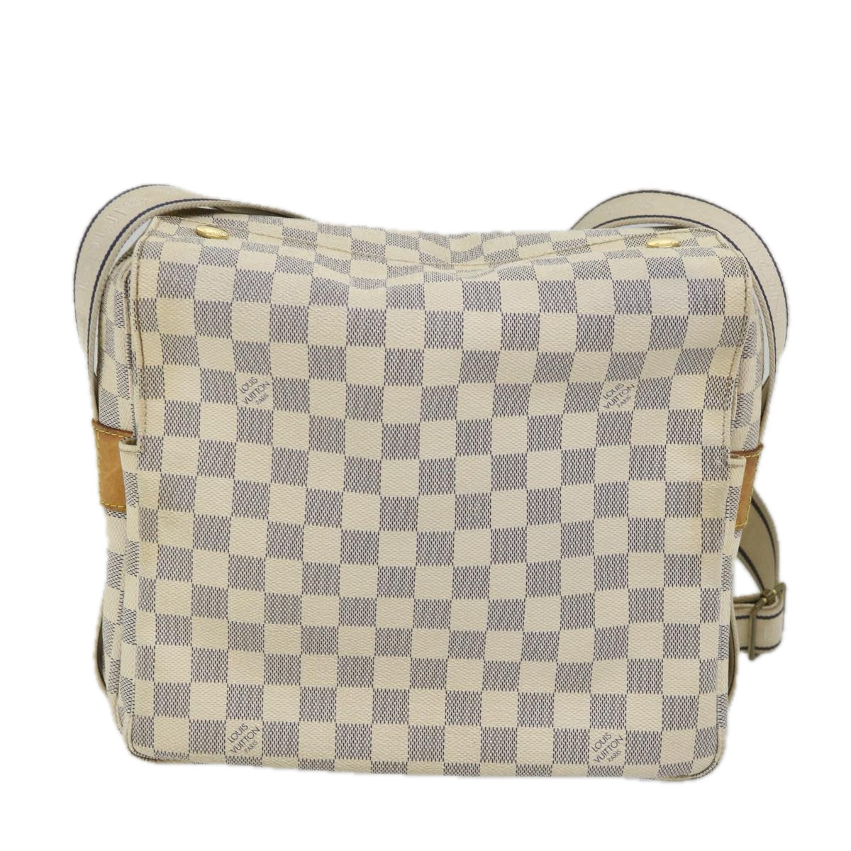 LOUIS VUITTON Damier Azur Naviglio Shoulder Bag N51189 LV Auth ki3626