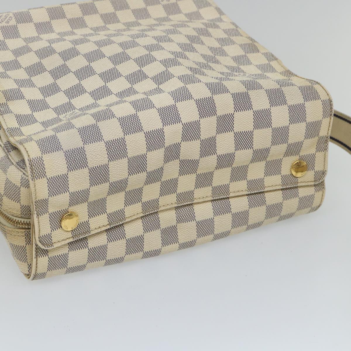 LOUIS VUITTON Damier Azur Naviglio Shoulder Bag N51189 LV Auth ki3626