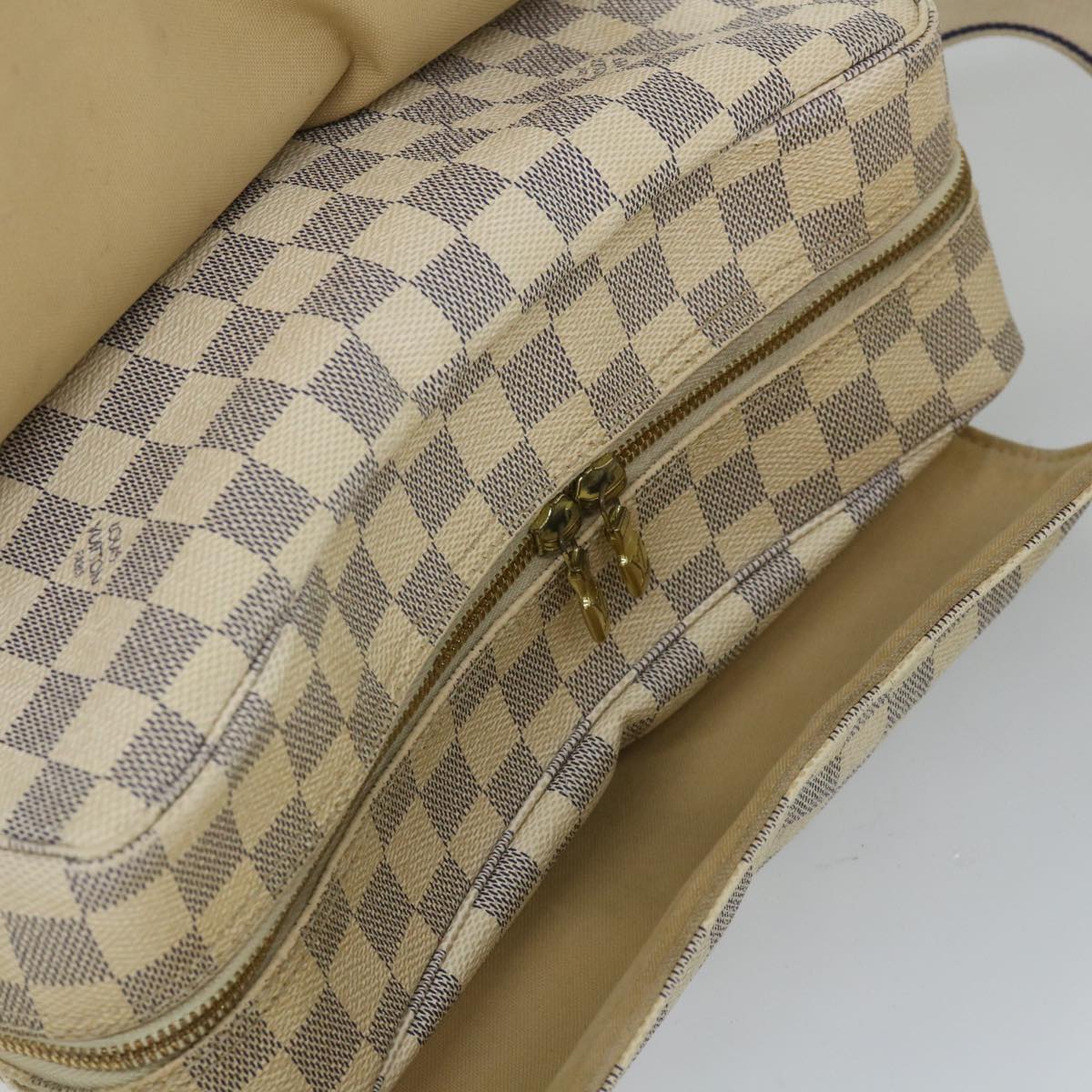 LOUIS VUITTON Damier Azur Naviglio Shoulder Bag N51189 LV Auth ki3626