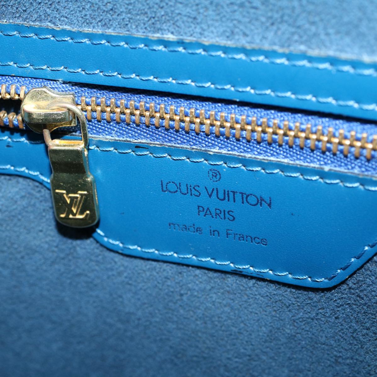 LOUIS VUITTON Epi Saint Jacques Shopping Shoulder Bag Blue M52275 LV Auth ki3628