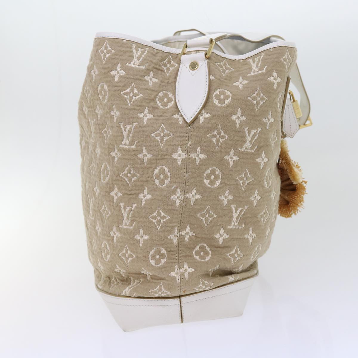 LOUIS VUITTON Monogram Sabia Buzzus PM Bag Beige Bron M93499 LV Auth ki3632