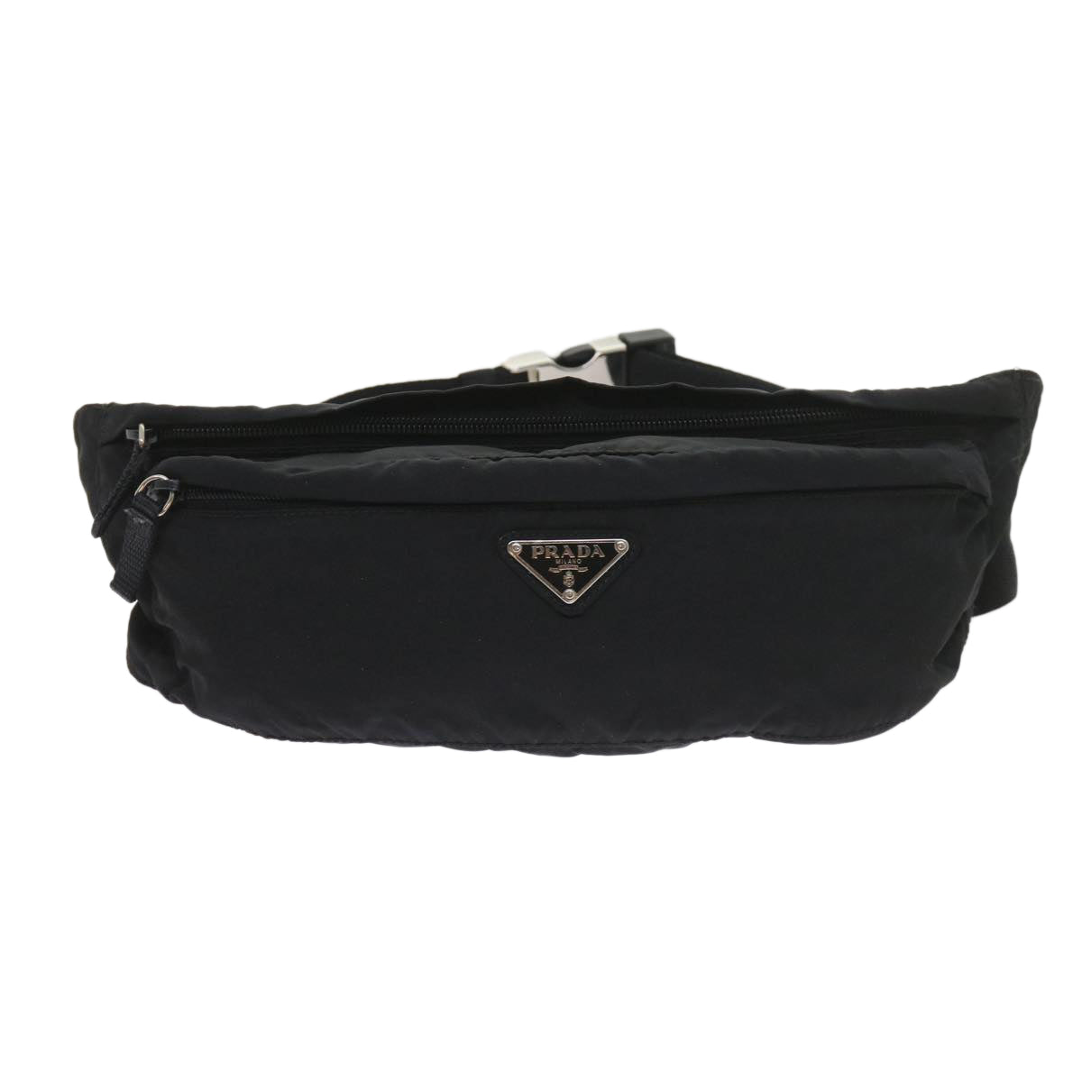 PRADA Waist bag Nylon Black Auth ki3641 - 0