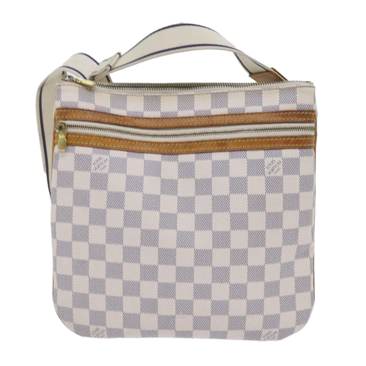 LOUIS VUITTON Damier Azur Pochette Bosphore Shoulder Bag N51112 LV Auth ki3658