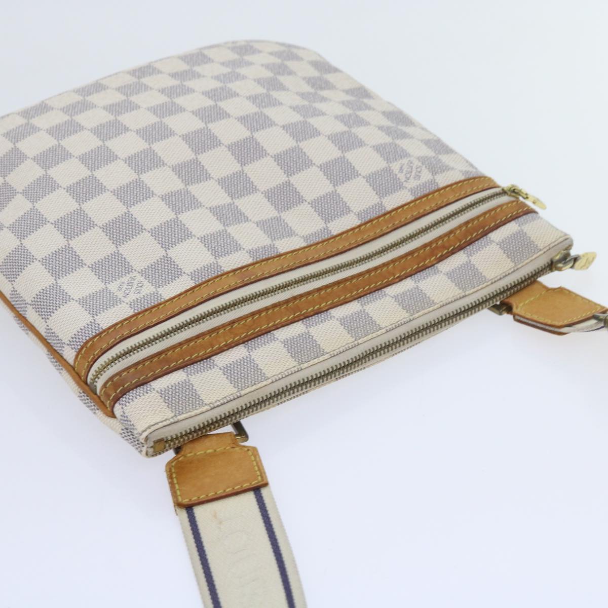 LOUIS VUITTON Damier Azur Pochette Bosphore Shoulder Bag N51112 LV Auth ki3658