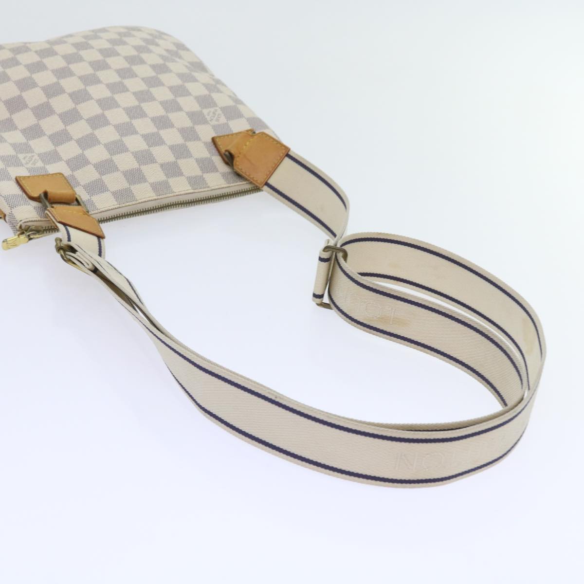 LOUIS VUITTON Damier Azur Pochette Bosphore Shoulder Bag N51112 LV Auth ki3658