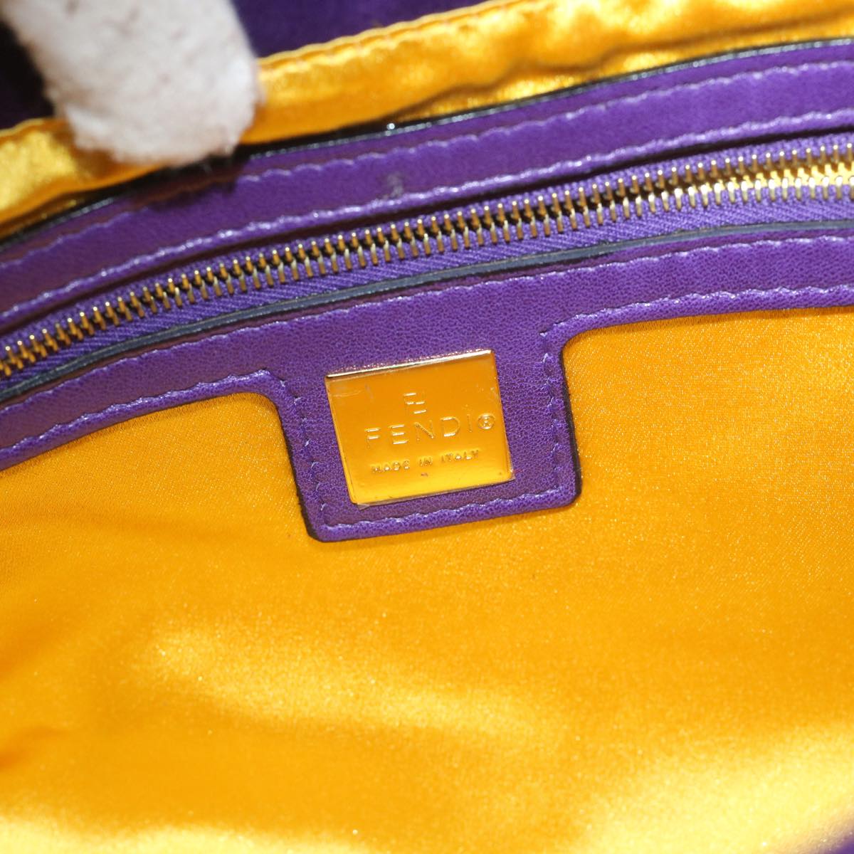 FENDI Mamma Baguette Shoulder Bag Suede Purple 2258 26569 009 Auth ki3664