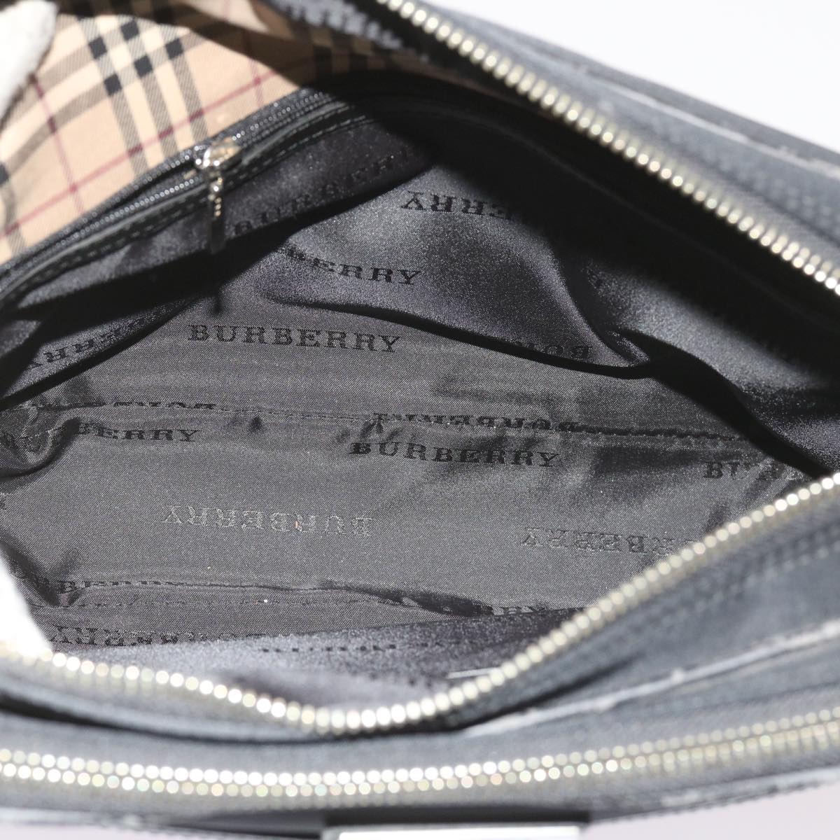 BURBERRY Shoulder Bag Nylon Black Auth ki3665