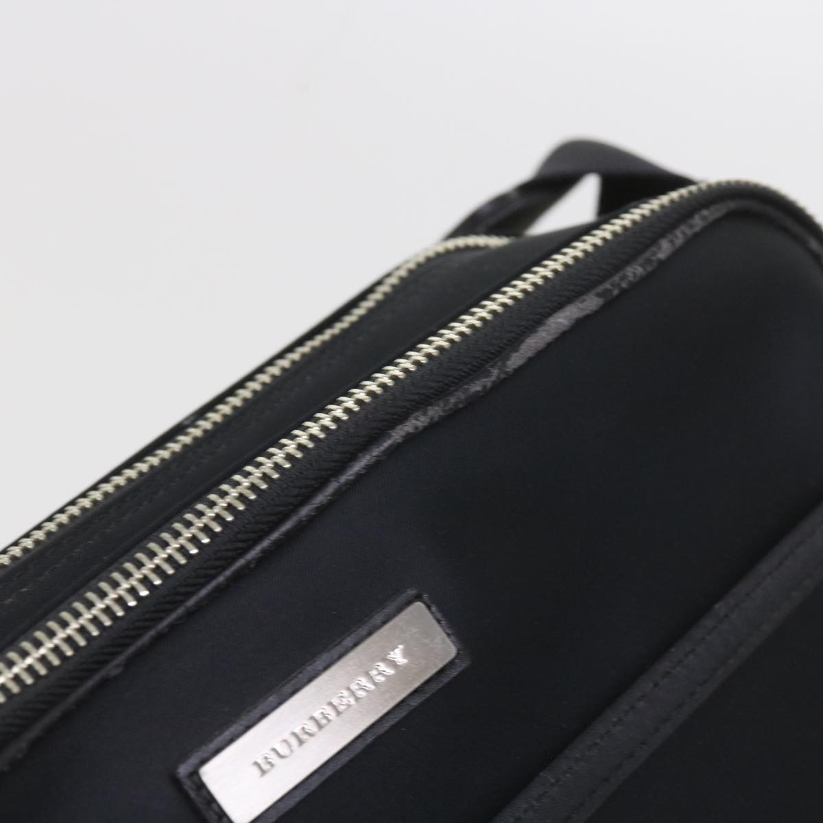 BURBERRY Shoulder Bag Nylon Black Auth ki3665