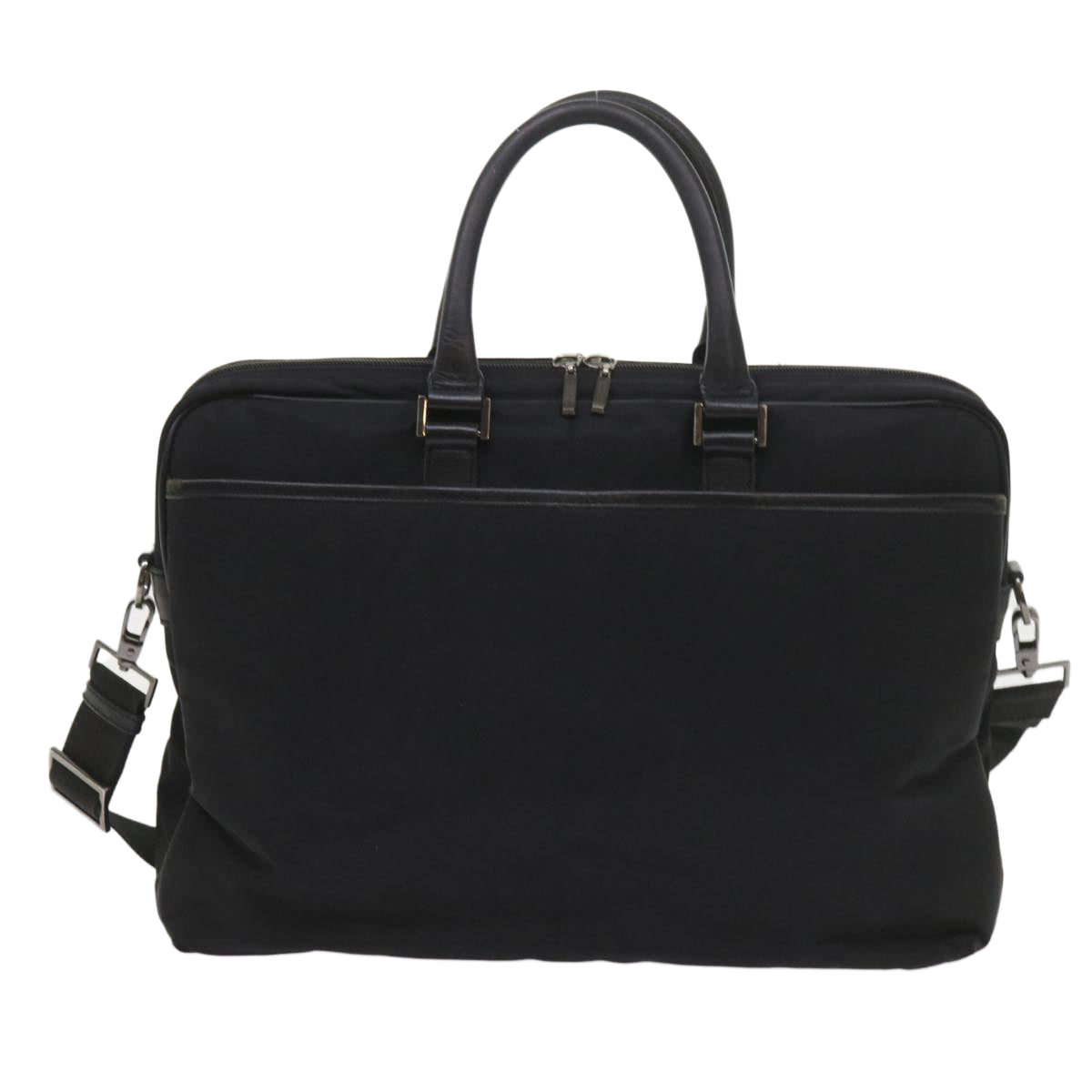 BURBERRY Black label Hand Bag Nylon 2way Black Auth ki3666 - 0