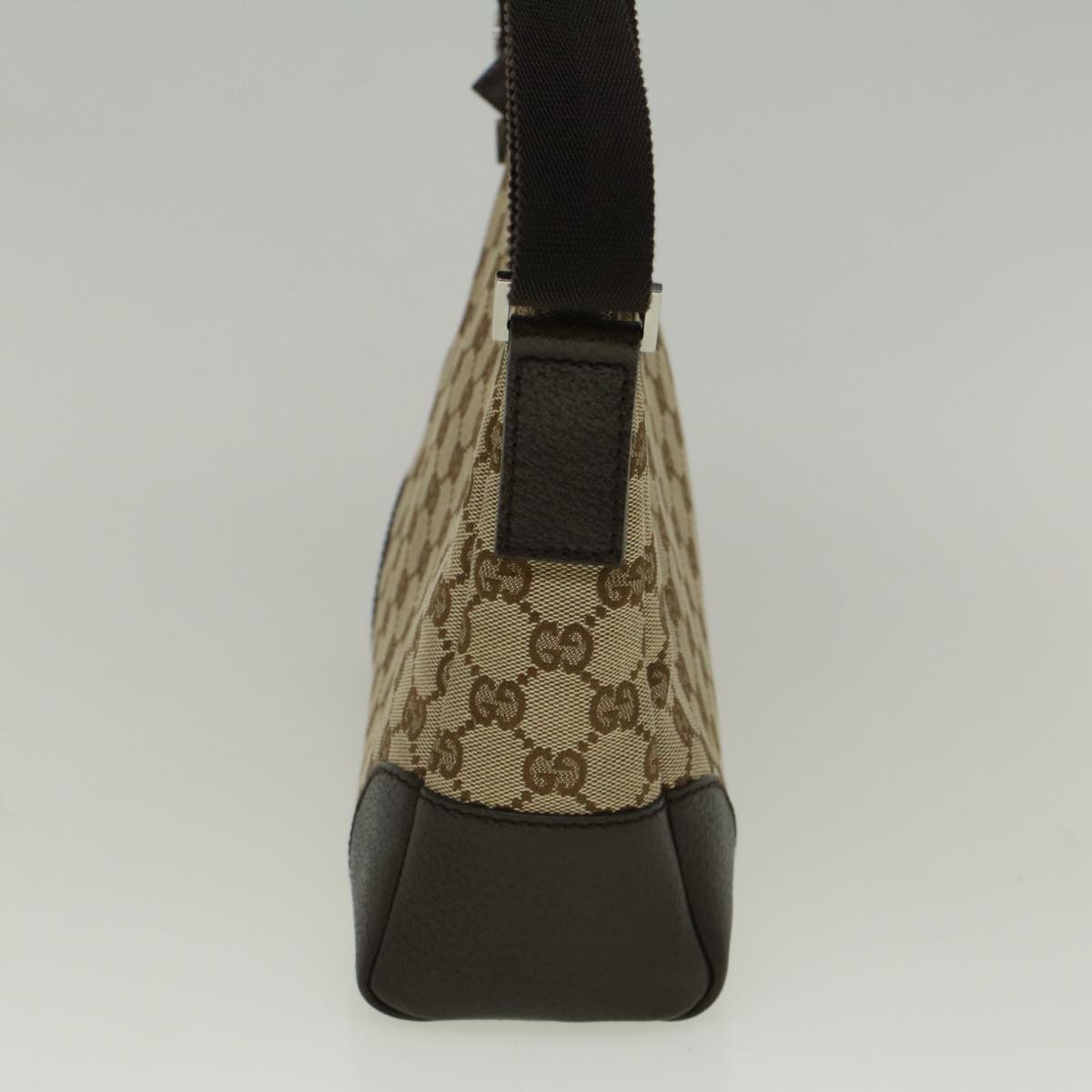 GUCCI GG Canvas Shoulder Bag Beige 114273 Auth ki3683