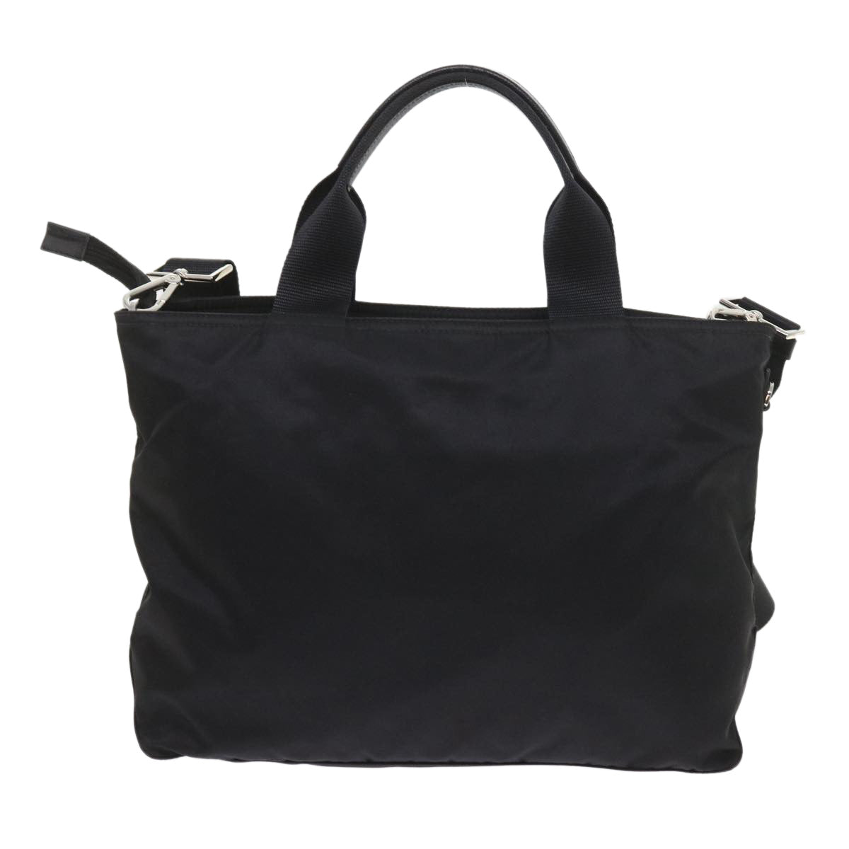 PRADA Hand Bag Nylon 2way Black Auth ki3693 - 0