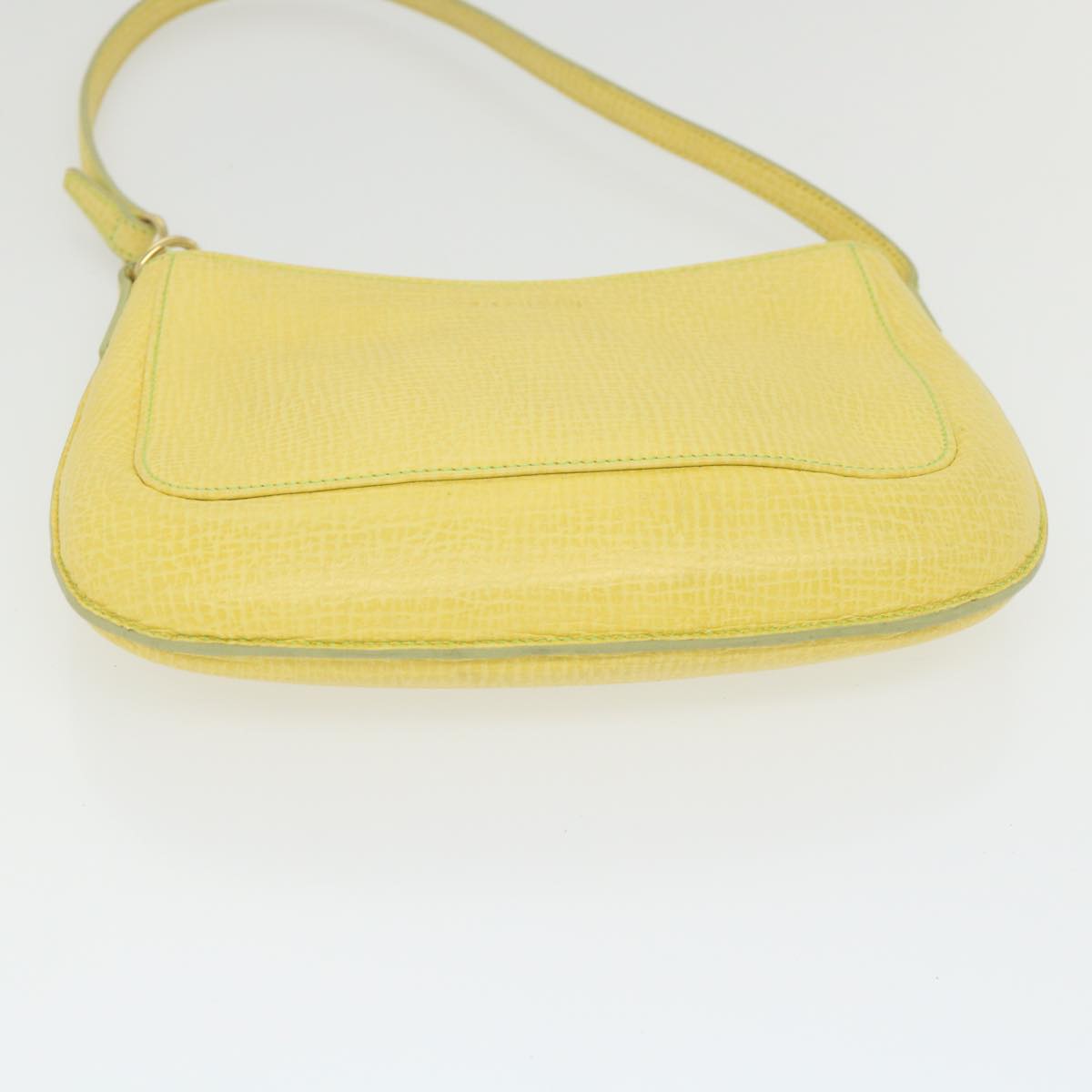 LOEWE Pouch Leather Yellow Auth ki3706