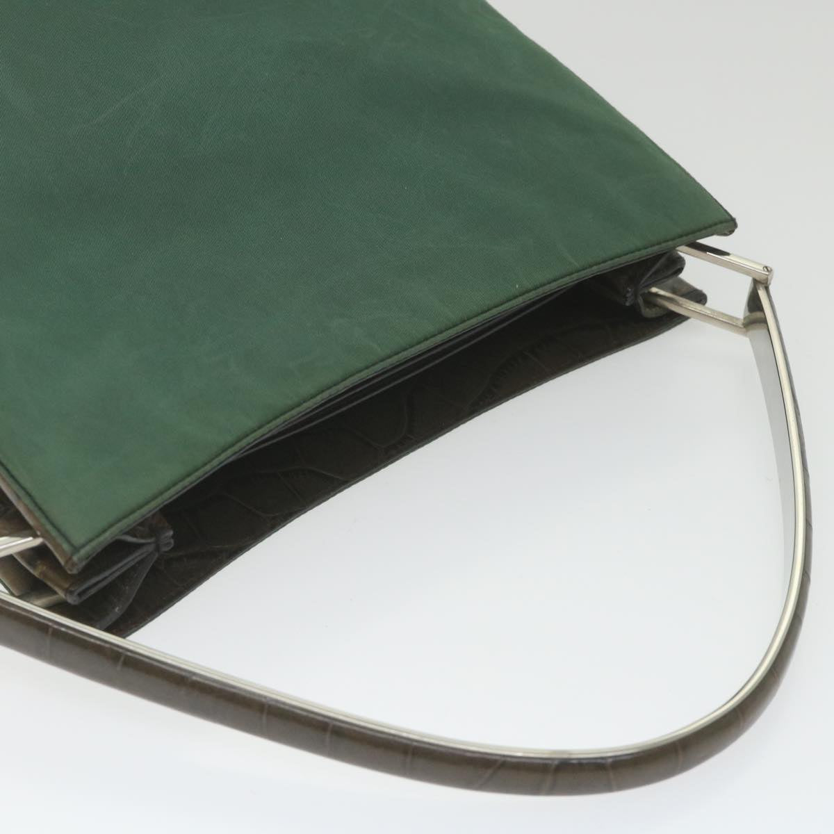 PRADA Shoulder Bag Nylon Green Auth ki3708