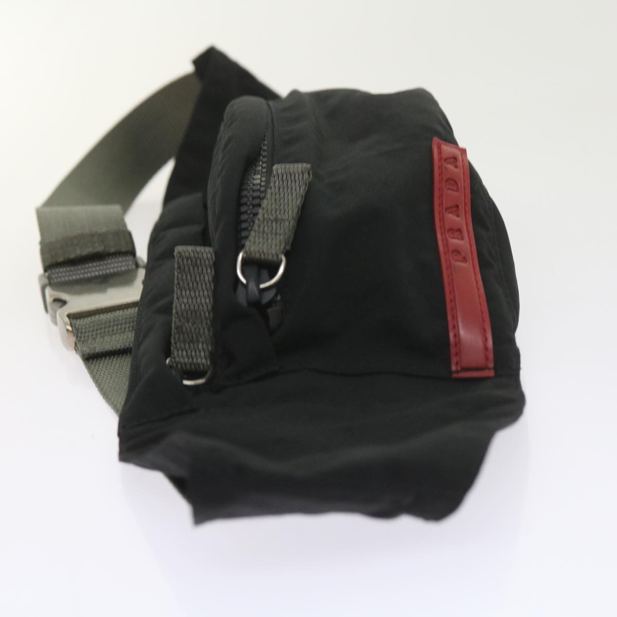 PRADA Sports Waist bag Nylon Black Auth ki3743