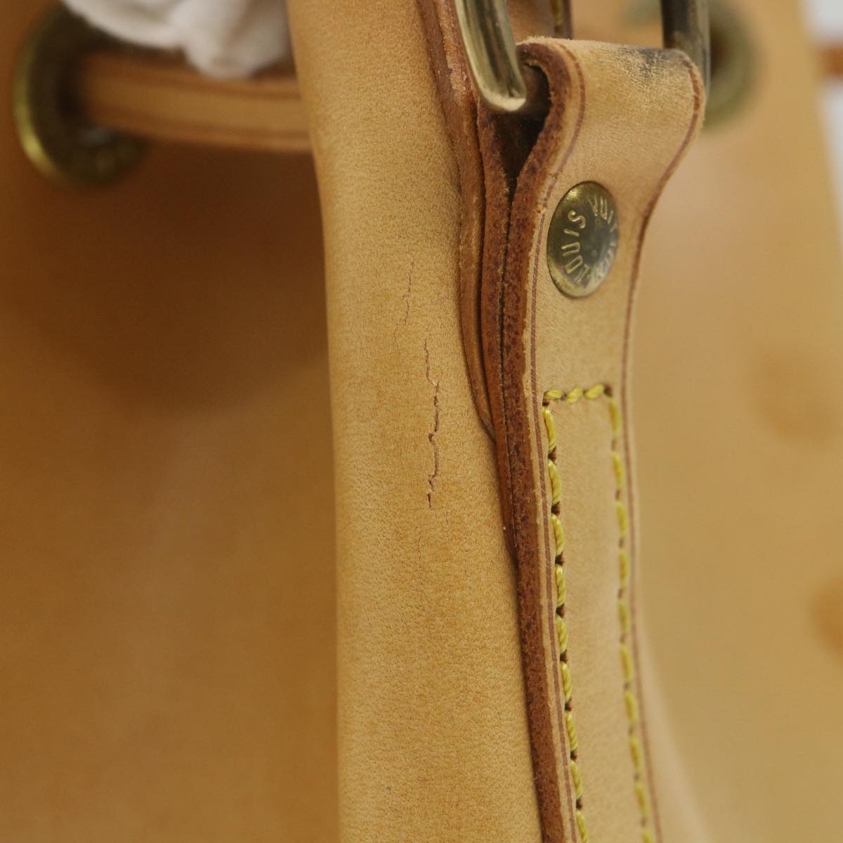 LOUIS VUITTON Nomad Mini Noe Hand Bag Leather Beige M43528 LV Auth ki3759