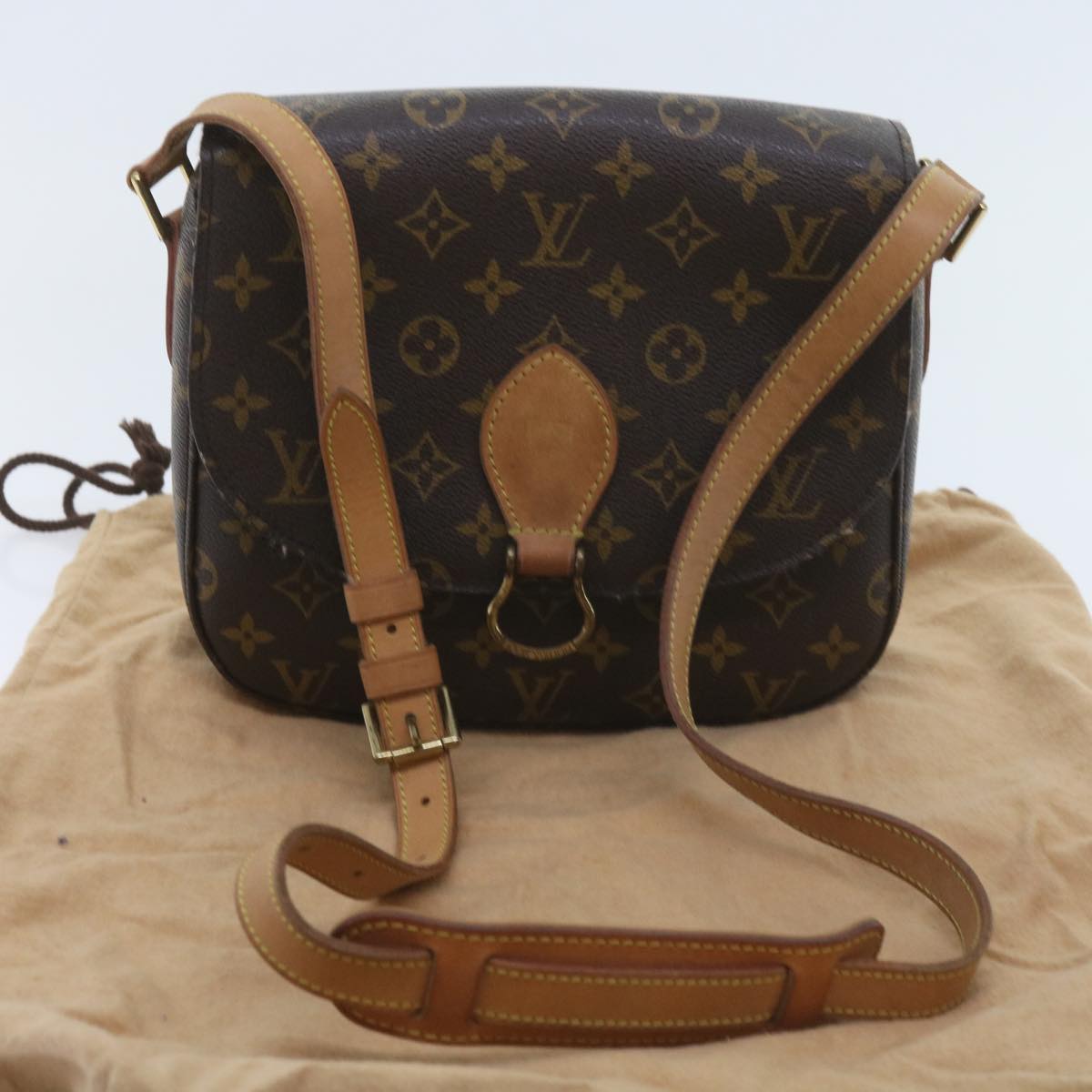 LOUIS VUITTON Monogram Saint Cloud GM Shoulder Bag M51242 LV Auth ki3780