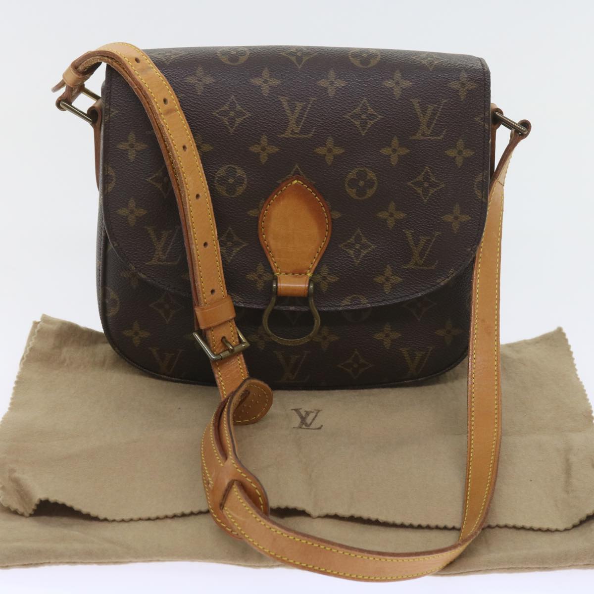 LOUIS VUITTON Monogram Saint Cloud GM Shoulder Bag M51242 LV Auth ki3781