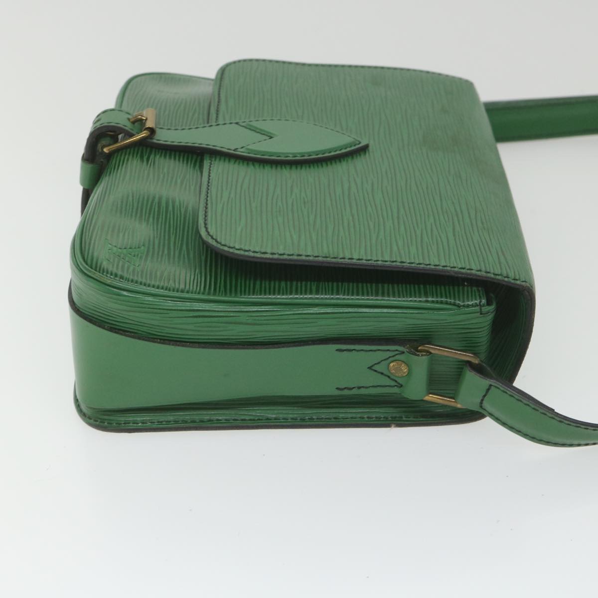 LOUIS VUITTON Epi Cartouchiere MM Shoulder Bag Green M52244 LV Auth ki3797