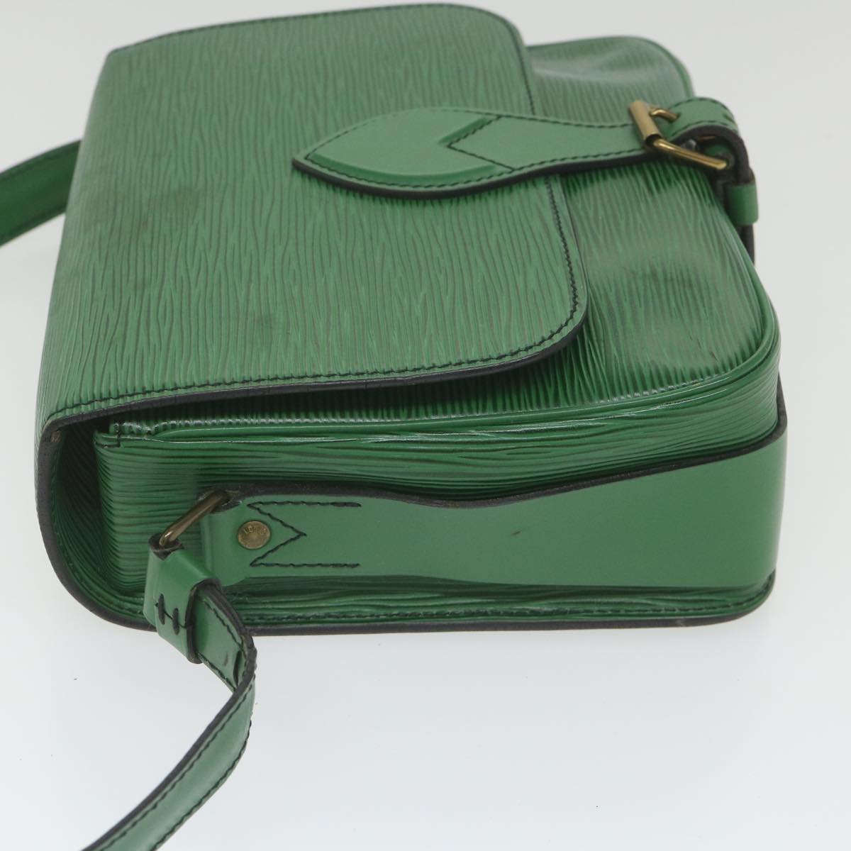 LOUIS VUITTON Epi Cartouchiere MM Shoulder Bag Green M52244 LV Auth ki3797