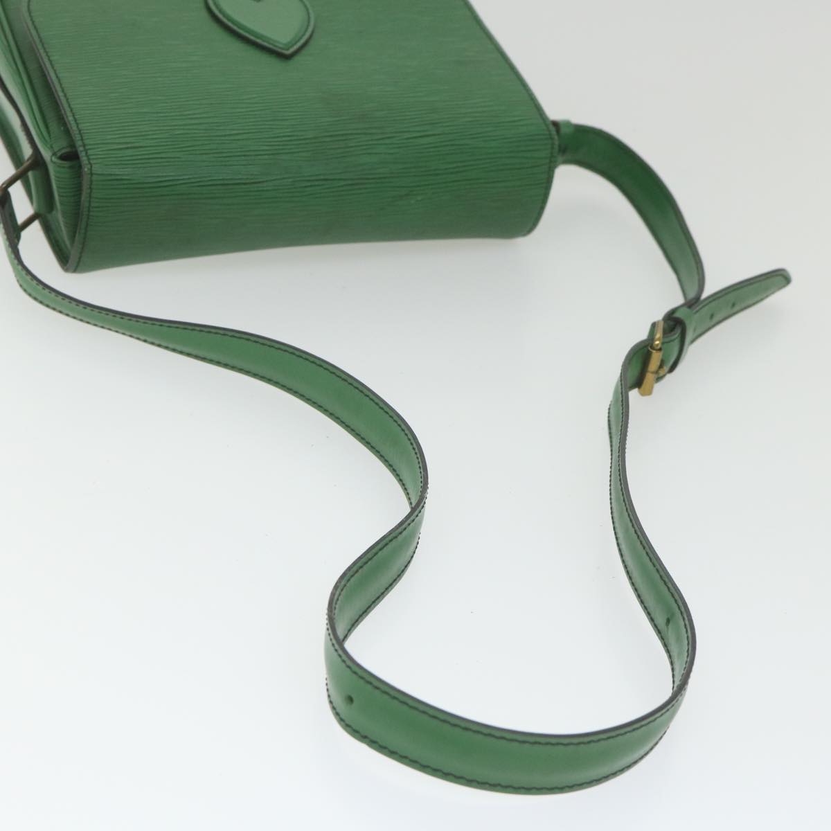 LOUIS VUITTON Epi Cartouchiere MM Shoulder Bag Green M52244 LV Auth ki3797