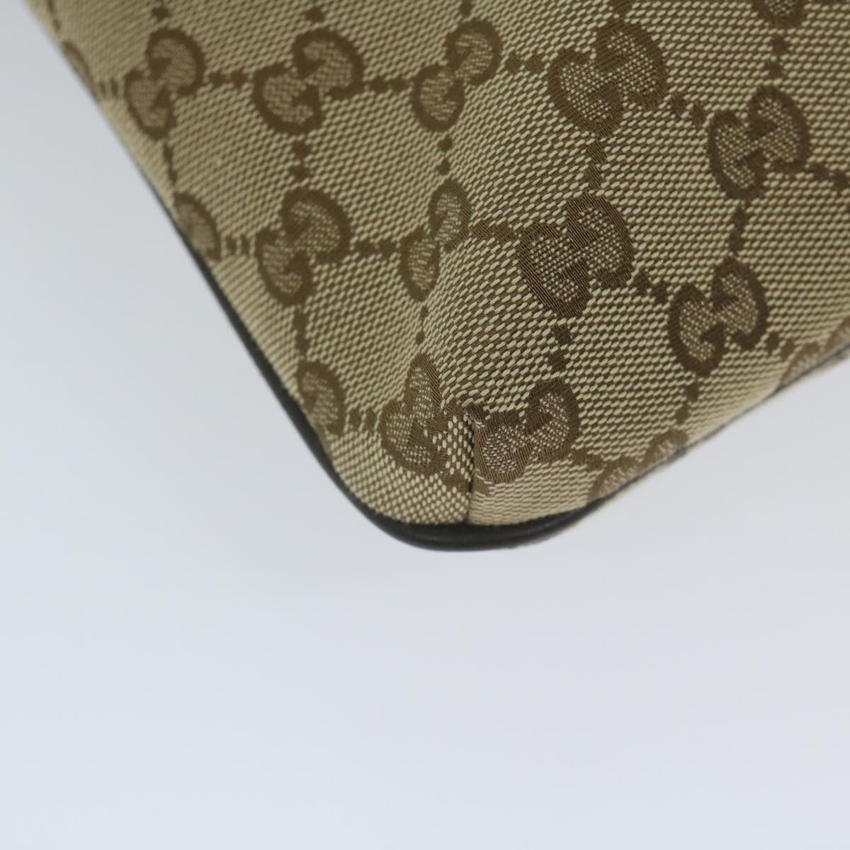 GUCCI GG Canvas Shoulder Bag Beige 256100 Auth ki3818