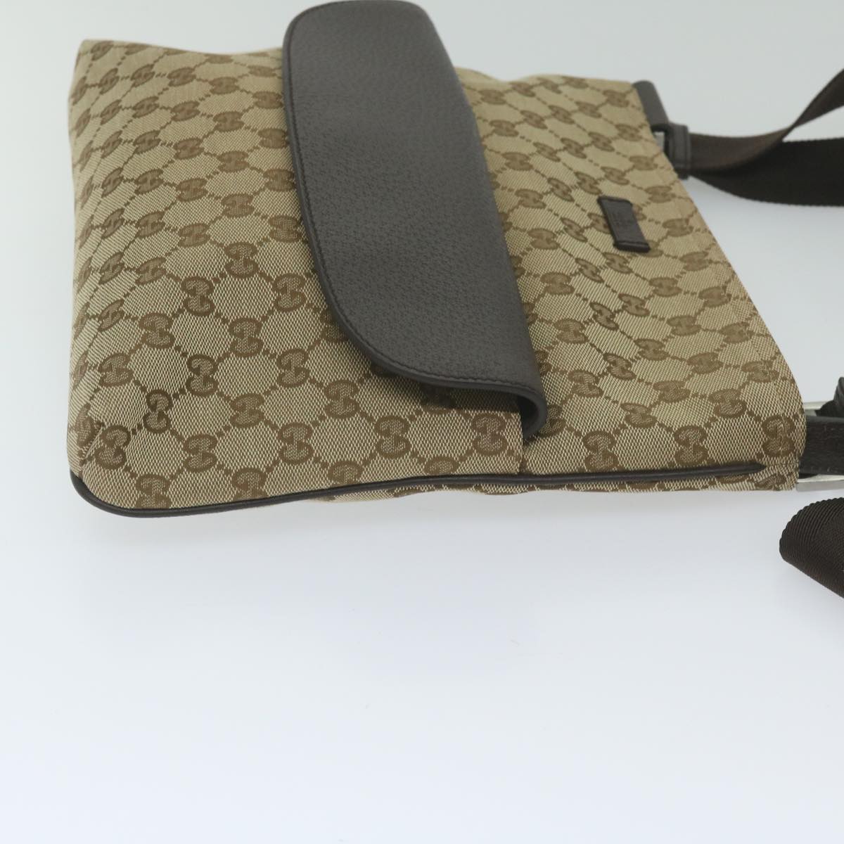 GUCCI GG Canvas Shoulder Bag Beige 256100 Auth ki3818