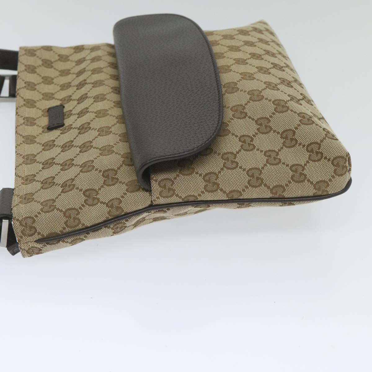 GUCCI GG Canvas Shoulder Bag Beige 256100 Auth ki3818