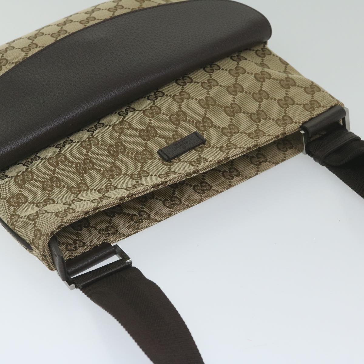 GUCCI GG Canvas Shoulder Bag Beige 256100 Auth ki3818