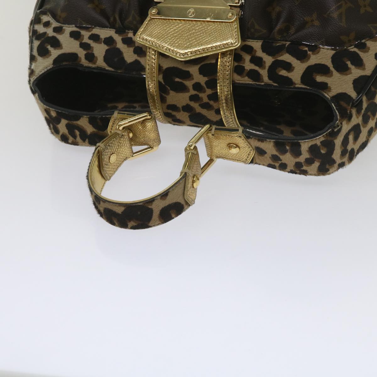 LOUIS VUITTON Monogram Leopard Polly Shoulder Bag M95282 LV Auth ki3824