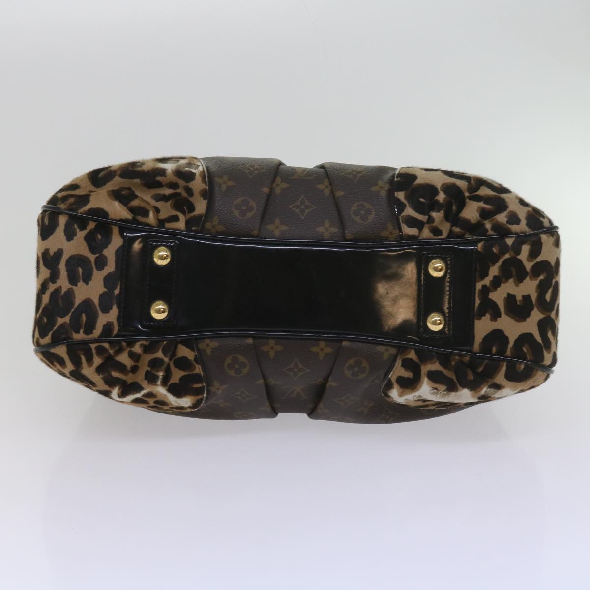 LOUIS VUITTON Monogram Leopard Polly Shoulder Bag M95282 LV Auth ki3824