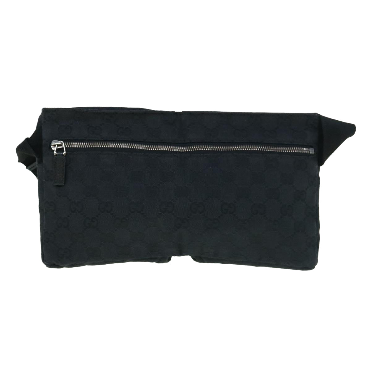 GUCCI GG Canvas Waist bag Black 28566 Auth ki3828