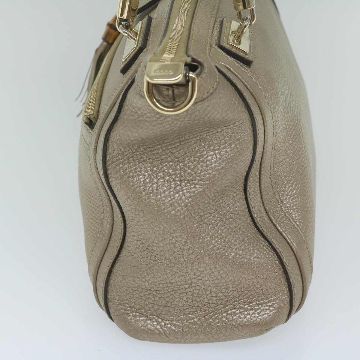 GUCCI Hand Bag Leather 2way Gold Tone 282300 Auth ki3836