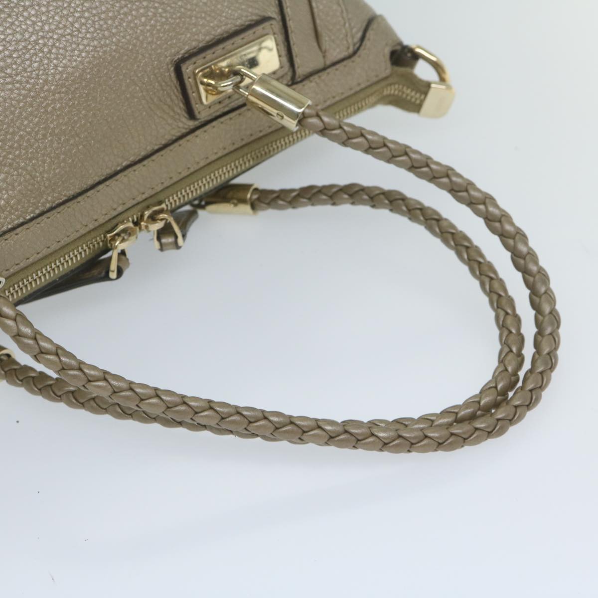 GUCCI Hand Bag Leather 2way Gold Tone 282300 Auth ki3836