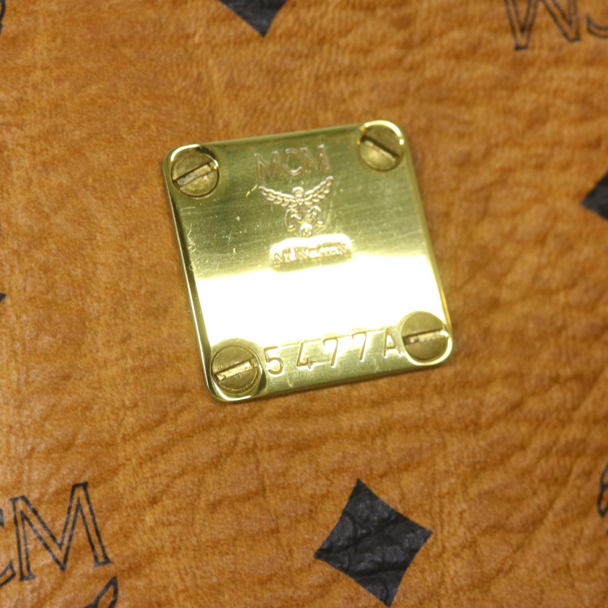 MCM Logogram Vicetos Hand Bag PVC Leather 2way Brown Auth ki3848