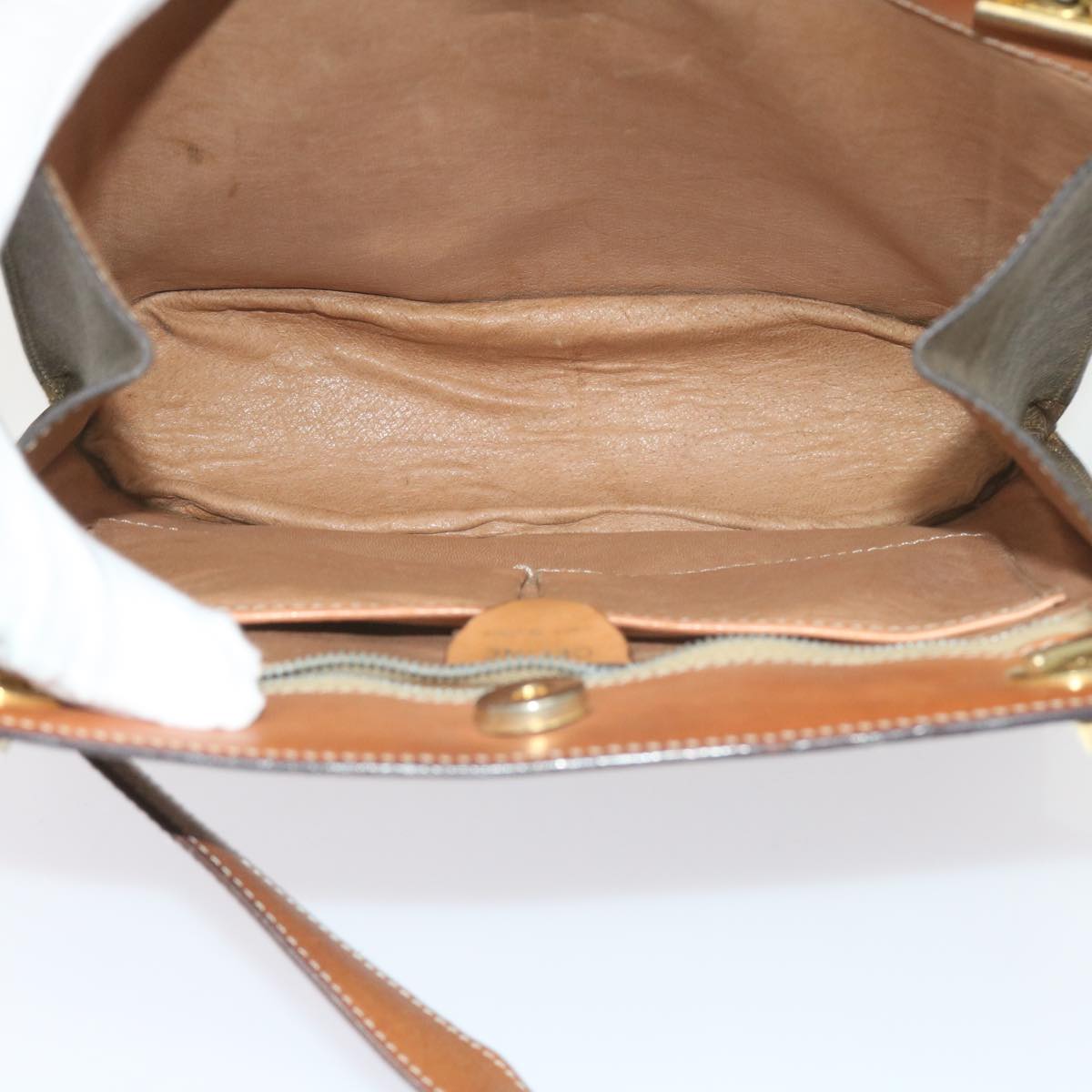 CELINE Macadam Canvas Shoulder Bag PVC Brown Auth ki3871