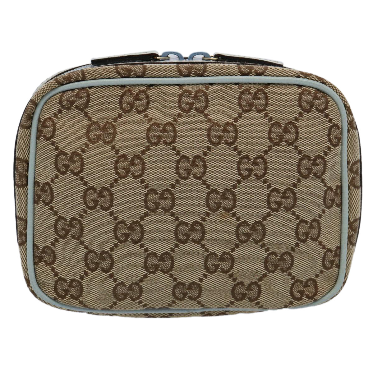 GUCCI GG Canvas Pouch Light Blue 153129 Auth ki3876 - 0