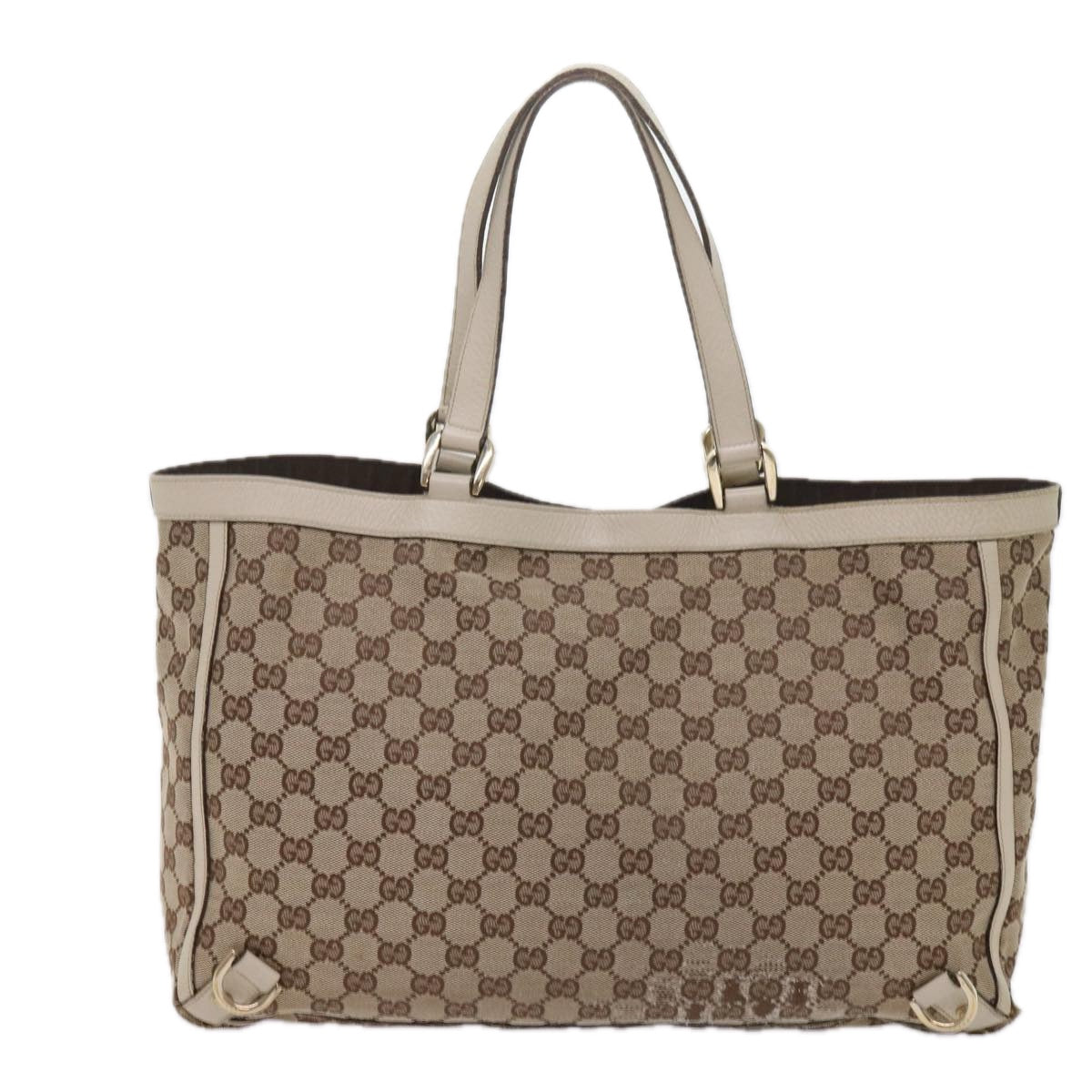 GUCCI GG Canvas Abbey Tote Bag Beige 141472 Auth ki3898 - 0