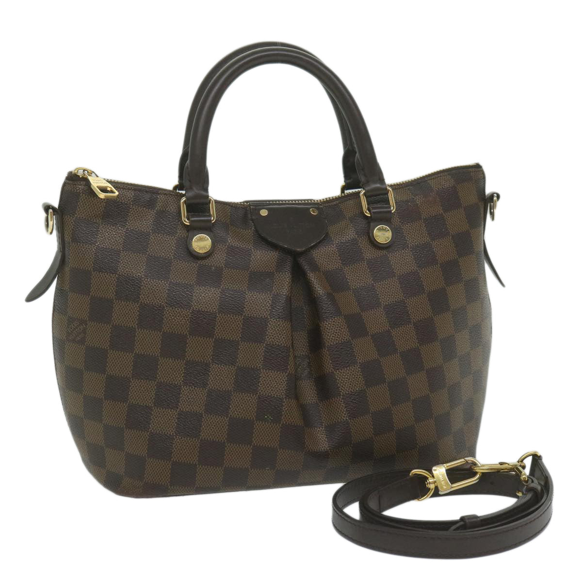 LOUIS VUITTON Damier Ebene Sienna PM Shoulder Bag N41545 LV Auth ki3917