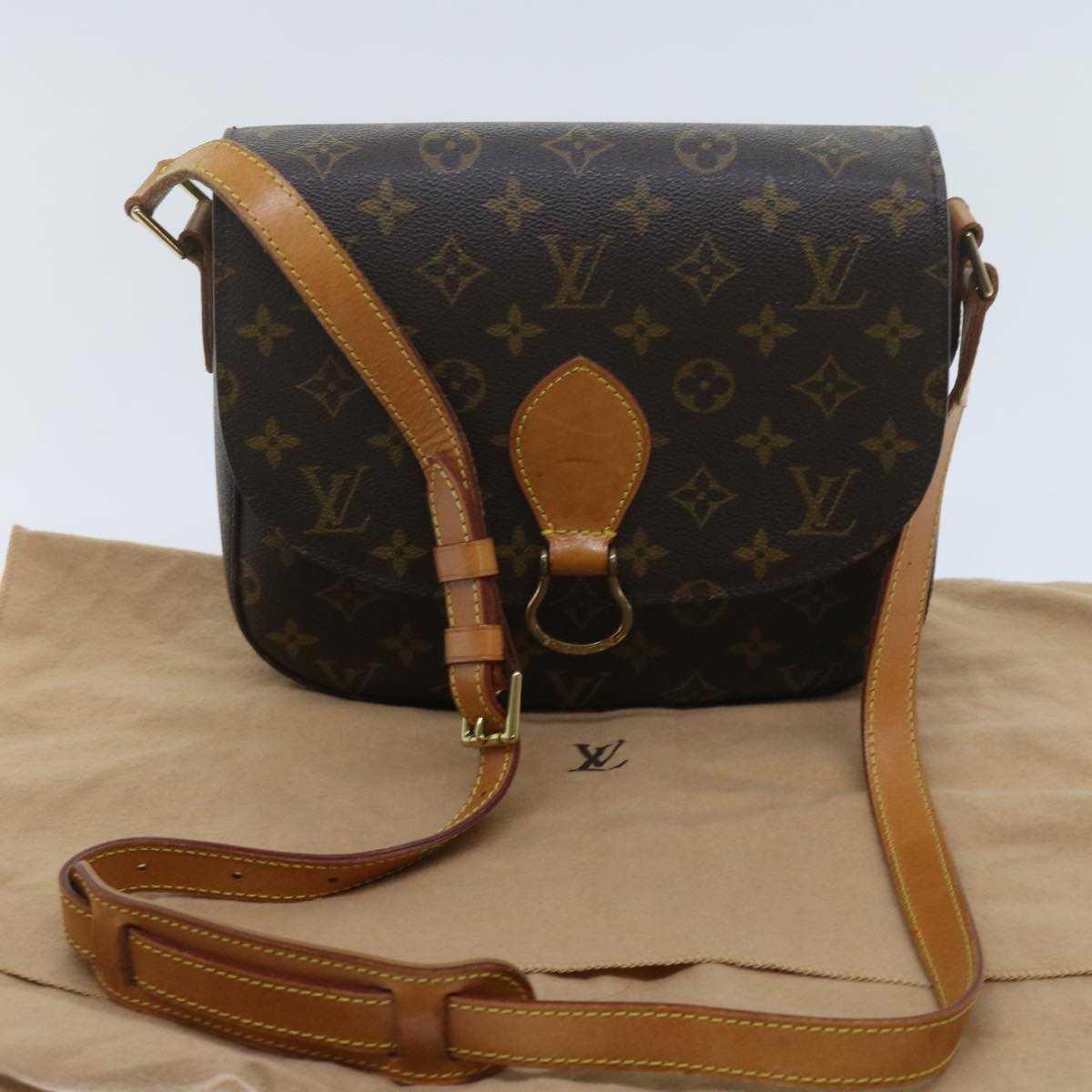 LOUIS VUITTON Monogram Saint Cloud GM Shoulder Bag M51242 LV Auth ki3936