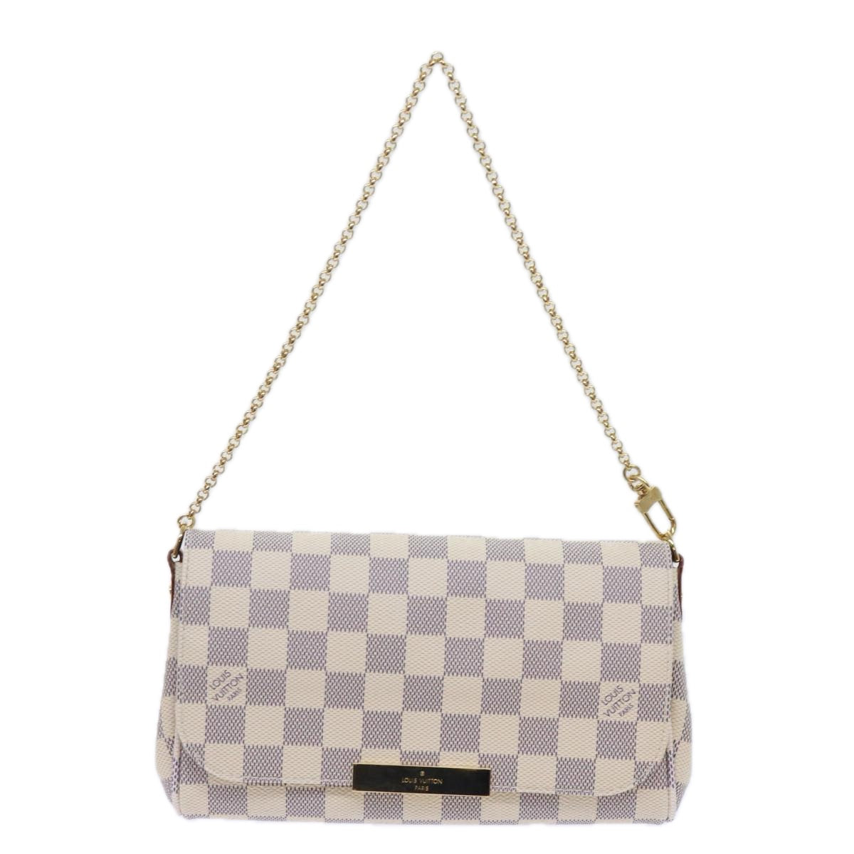 LOUIS VUITTON Damier Azur Favorit MM Shoulder Bag 2way N41275 LV Auth ki3945