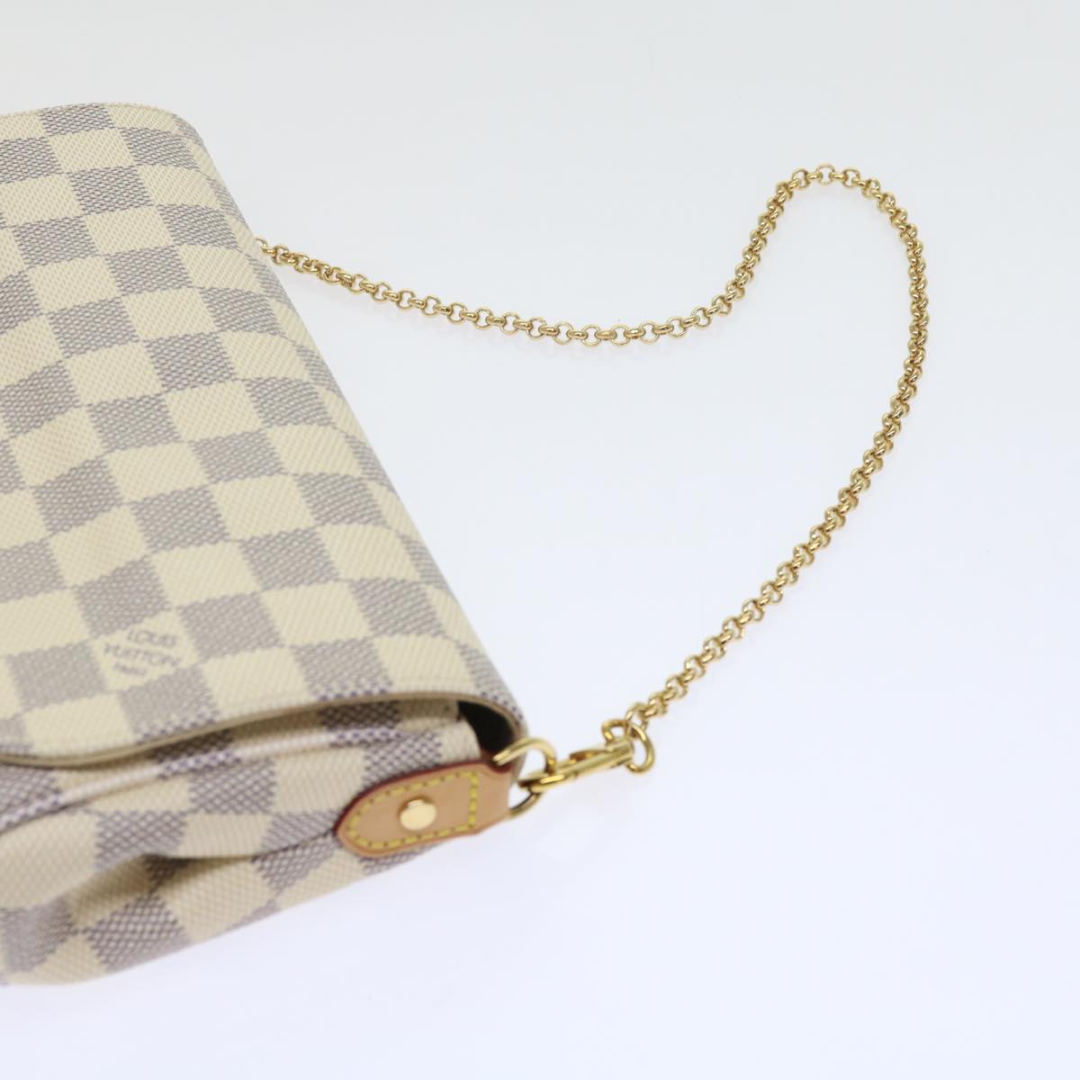 LOUIS VUITTON Damier Azur Favorit MM Shoulder Bag 2way N41275 LV Auth ki3945