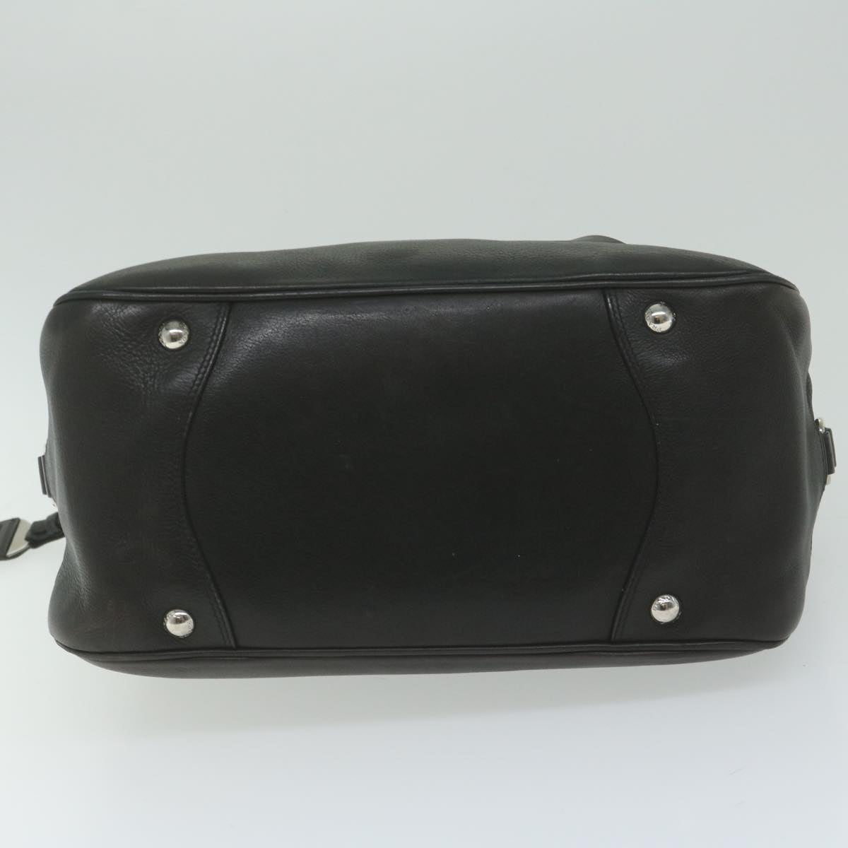 PRADA Shoulder Bag Leather Black Auth ki3947